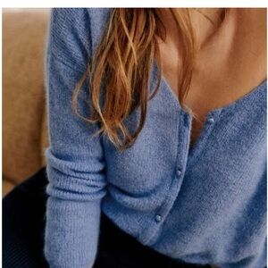 Sézane Barry V-Neck Knit Cardigan